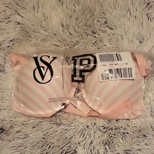 PINK Victoria's Secret Light Pink Striped Bra